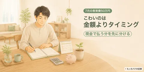 7月の教育費50万円を怖がりすぎない。現金・配当・投資の「時間軸」で見た家計管理