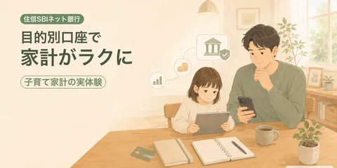 住信SBIネット銀行の「目的別口座」を使ってみた。子育て中の家計管理がラクになった話