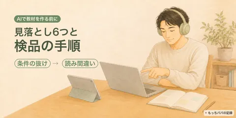 AIで子どもの教材を作る前に｜わが家が見つけた6つの見落としと品質チェック
